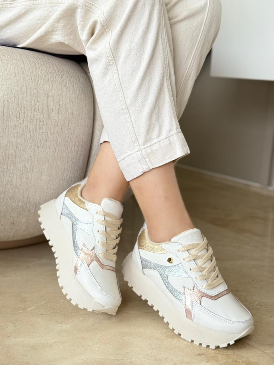 Tenis en cuero para dama Daira