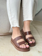 Sandalias en cuero para dama Lia