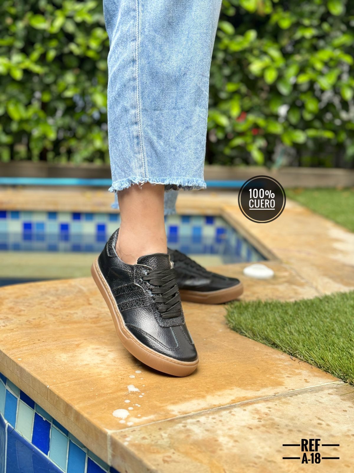 Tenis en cuero para dama Ibiza