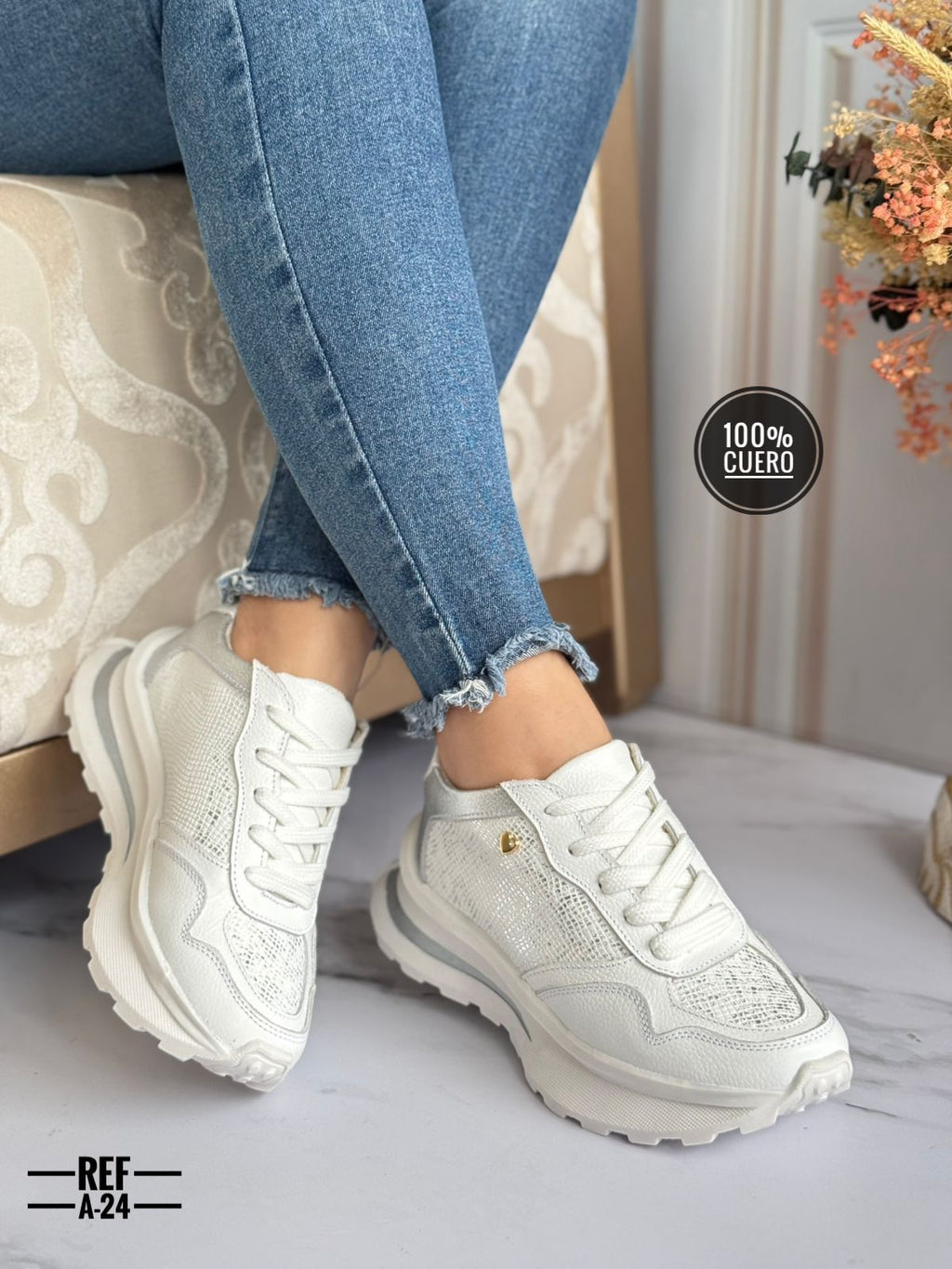 Tenis en cuero para dama Sevilla