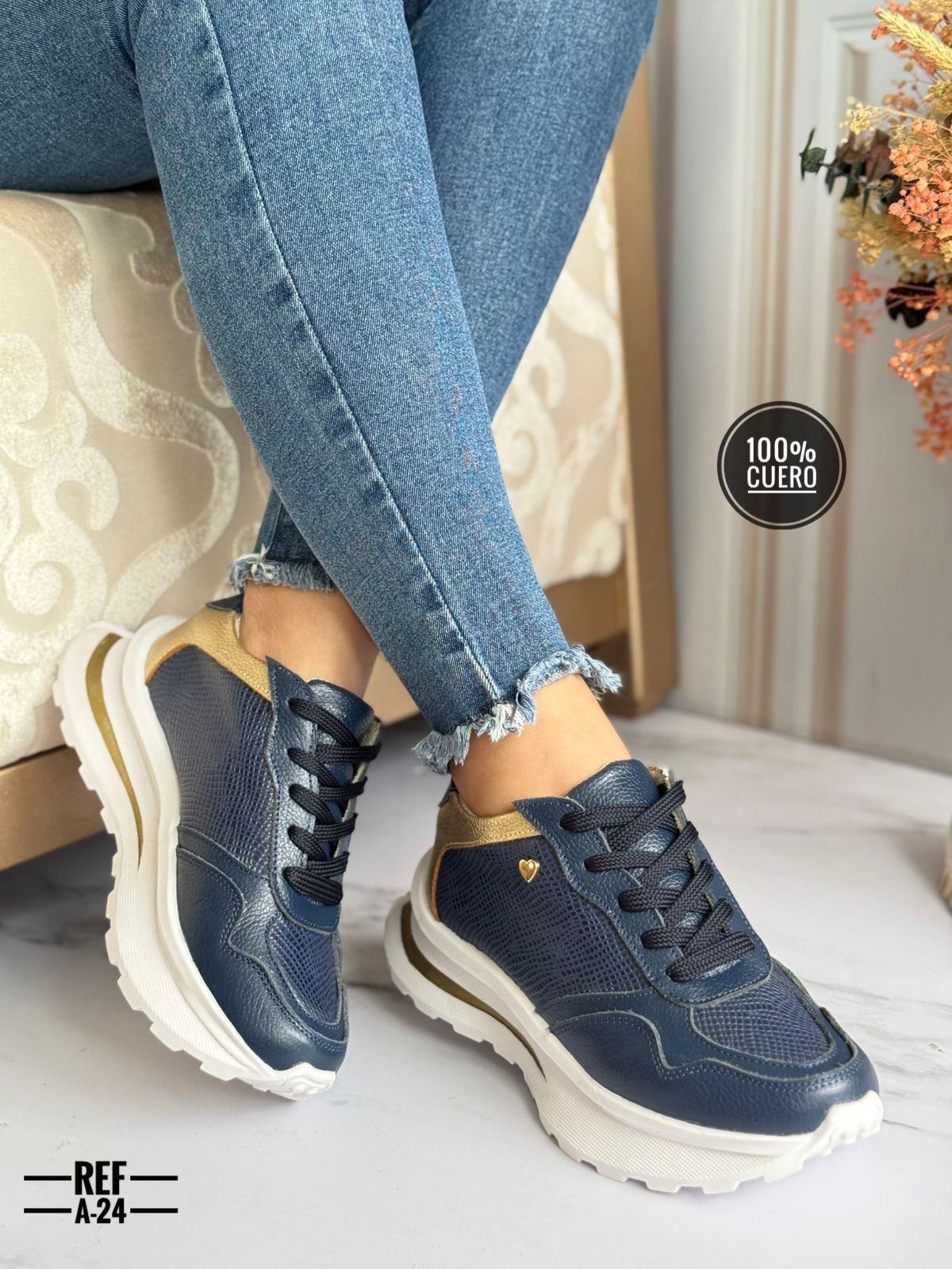 Tenis en cuero para dama Sevilla