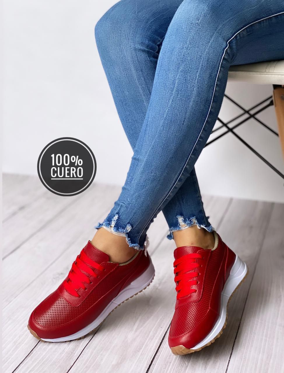 Tenis en cuero para dama Paris