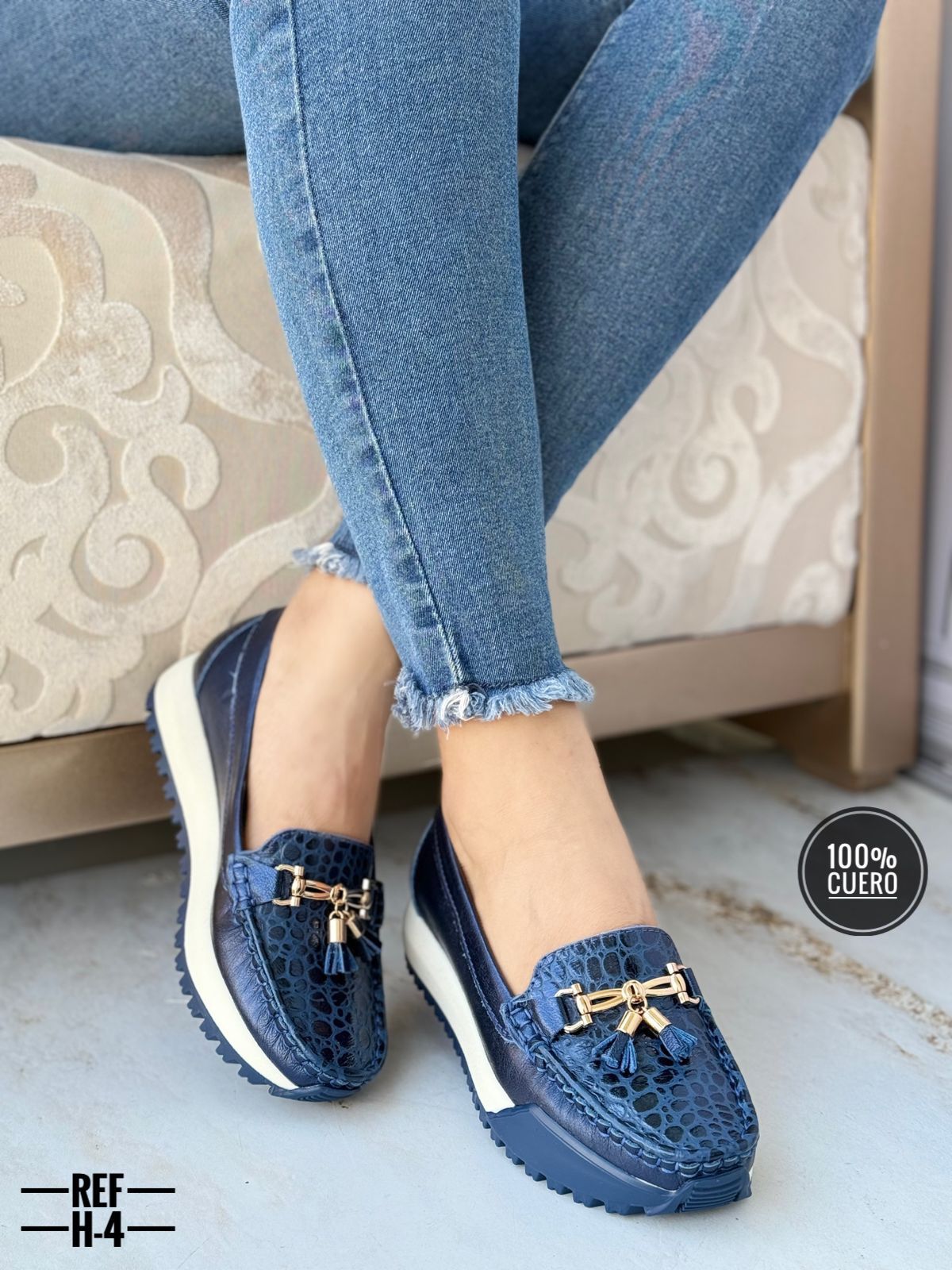 Mocasín en cuero para dama Victoria