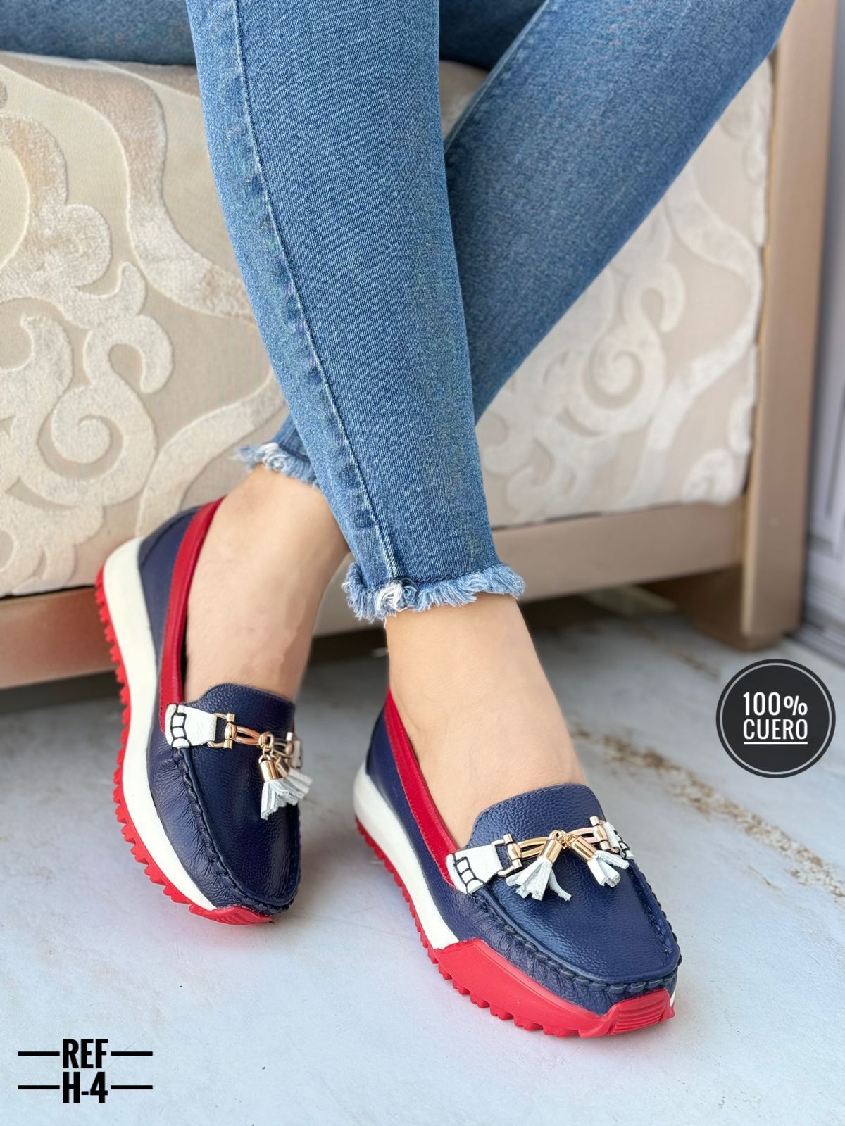 Mocasín en cuero para dama Victoria