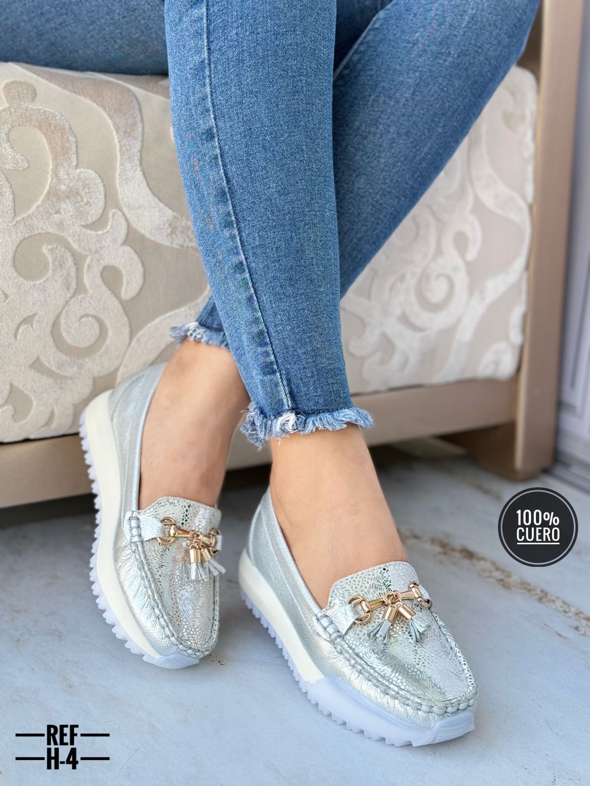 Mocasín en cuero para dama Victoria