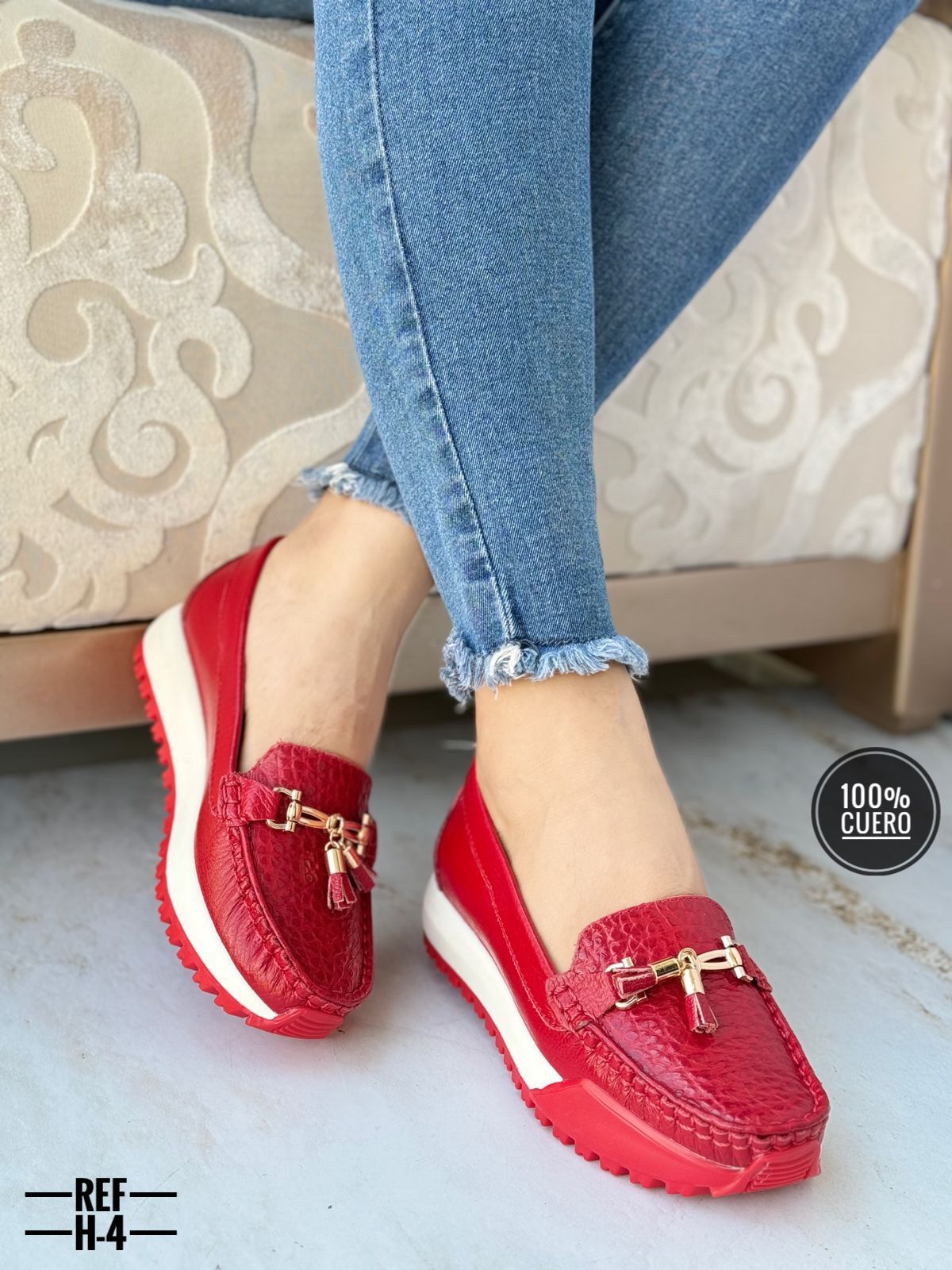 Mocasín en cuero para dama Victoria