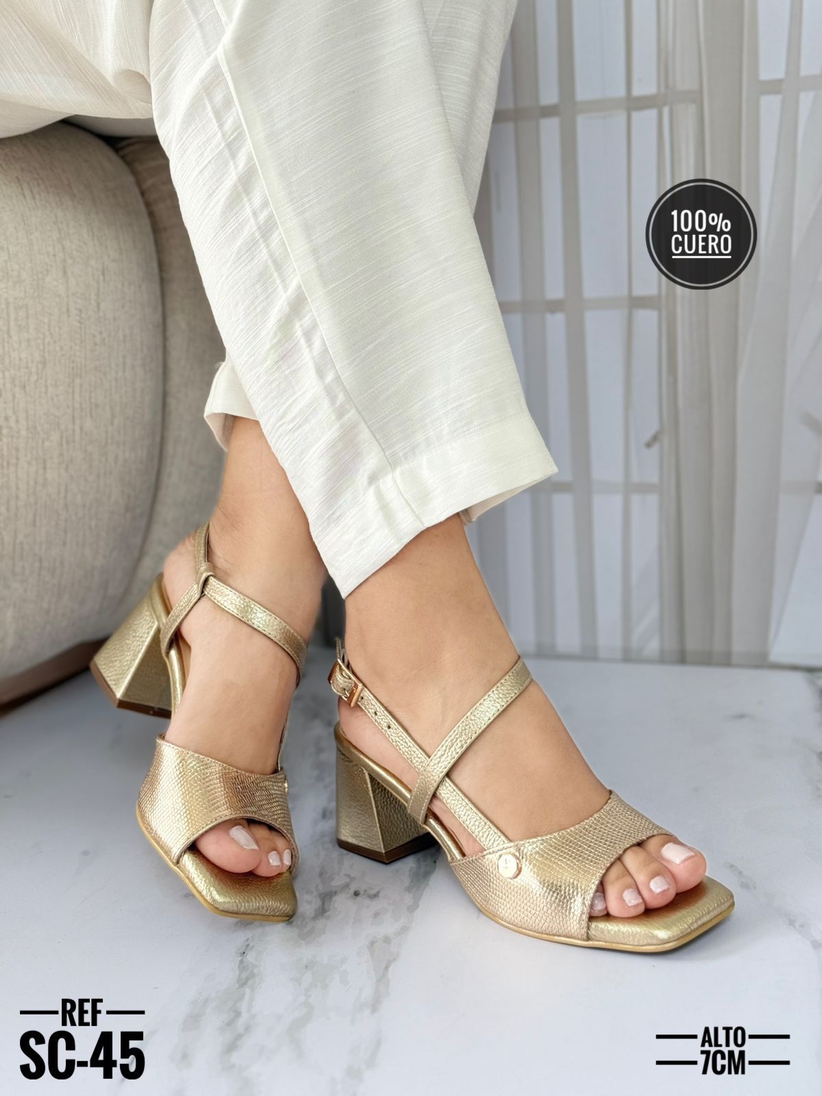 Tacones en cuero para dama Lola