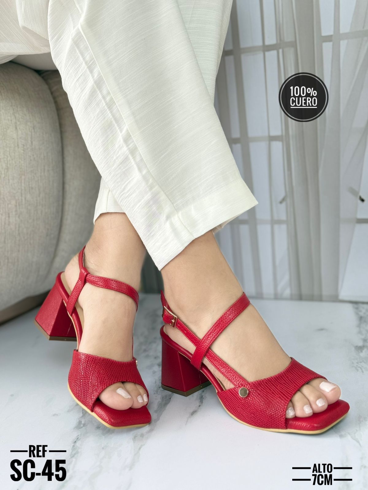 Tacones en cuero para dama Lola