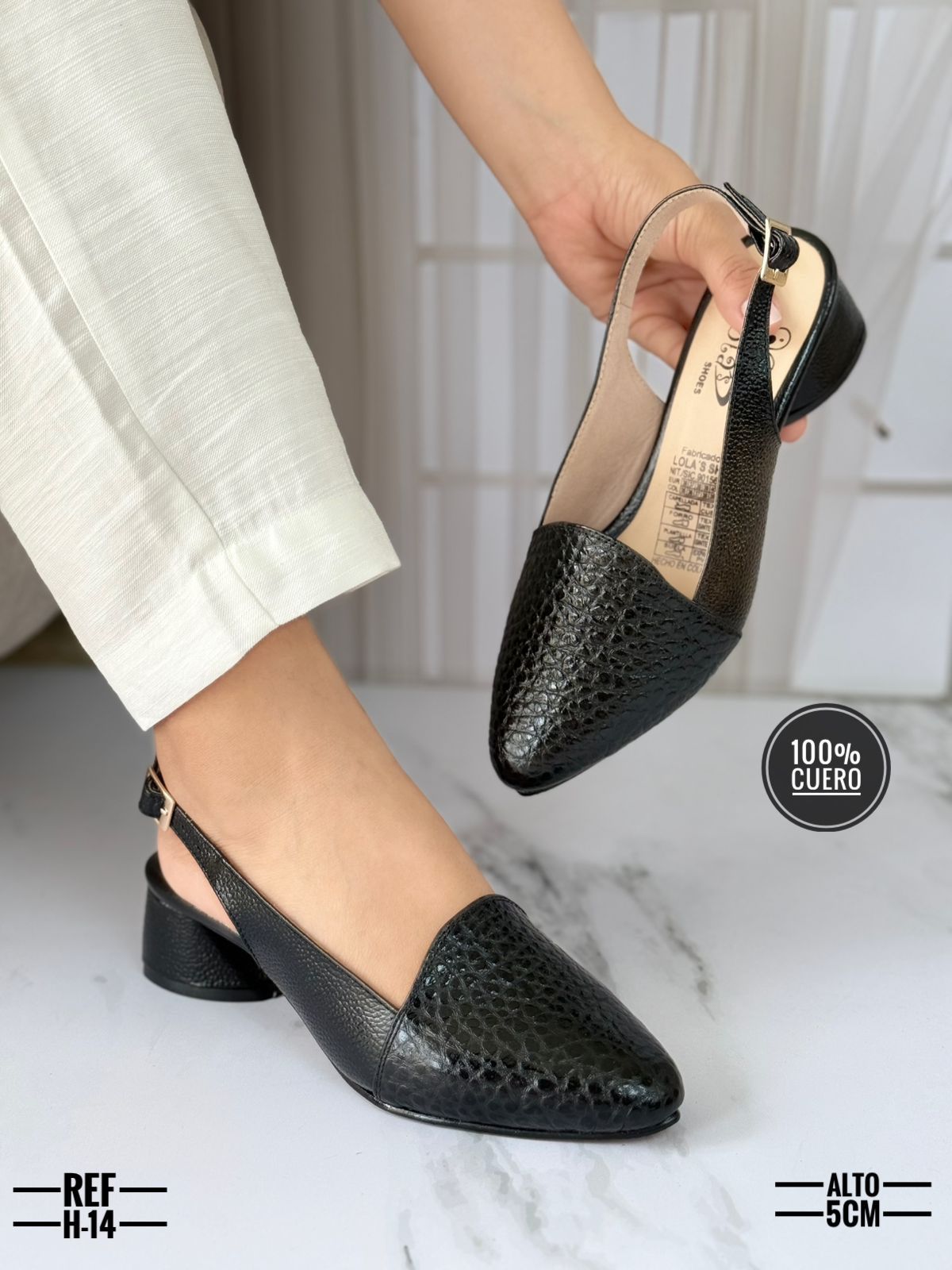 Tacones en cuero para dama Ivanna