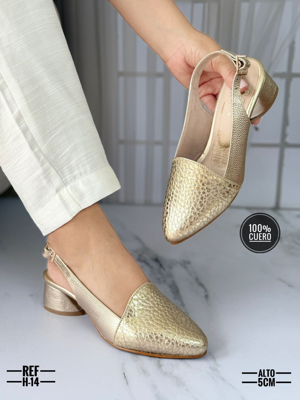 Tacones en cuero para dama Ivanna