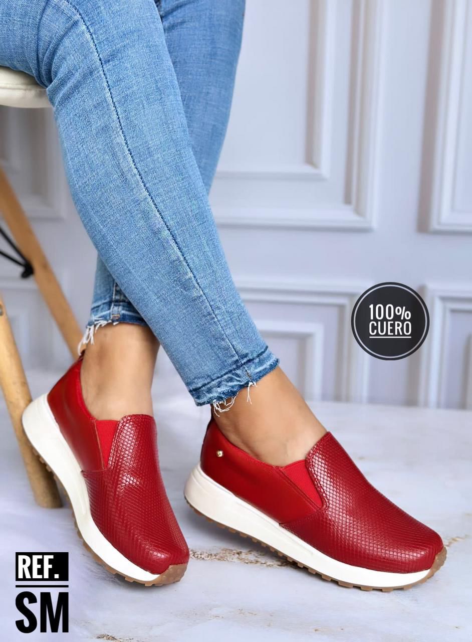 Casuales en cuero para dama SM