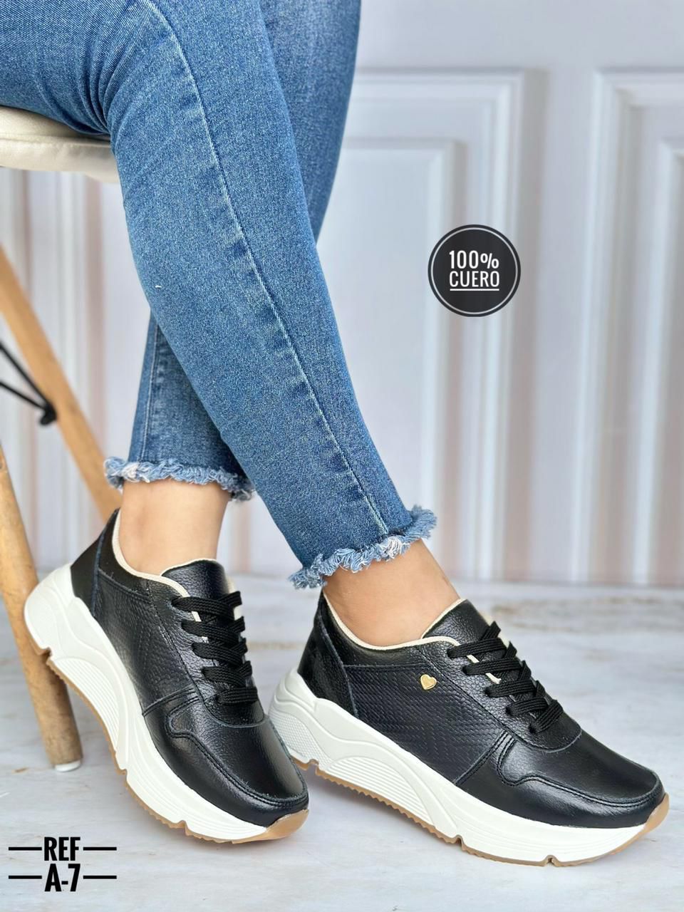 Tenis en cuero para dama Maratón