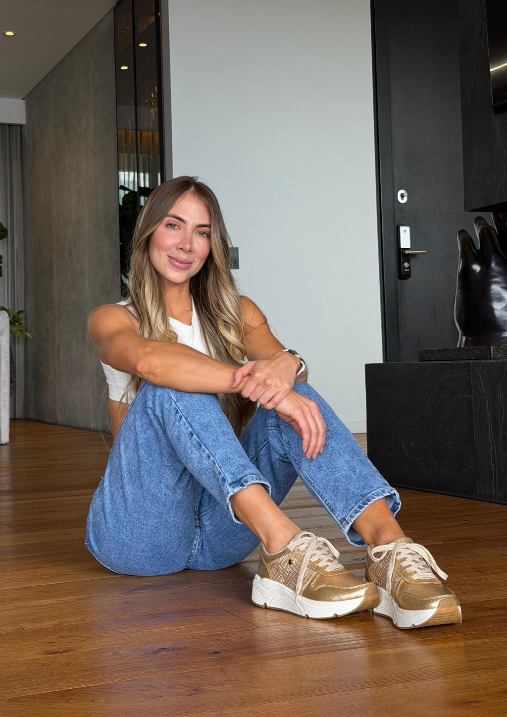 Tenis en cuero para dama Maratón