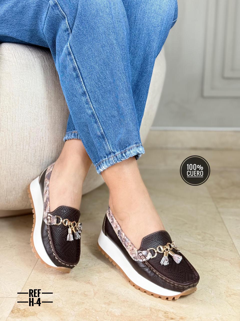Mocasín en cuero para dama Victoria