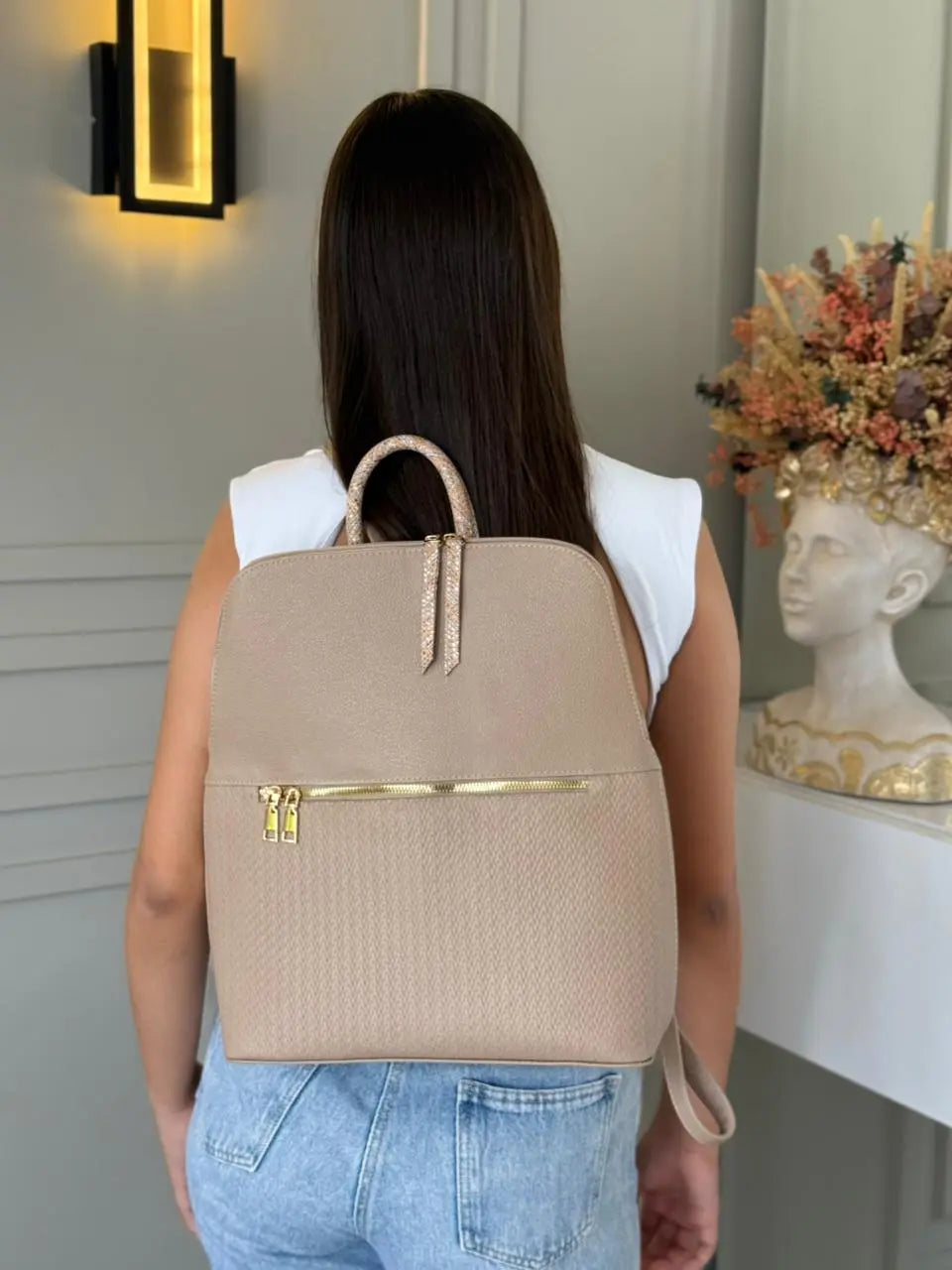 Morral en cuero Mara