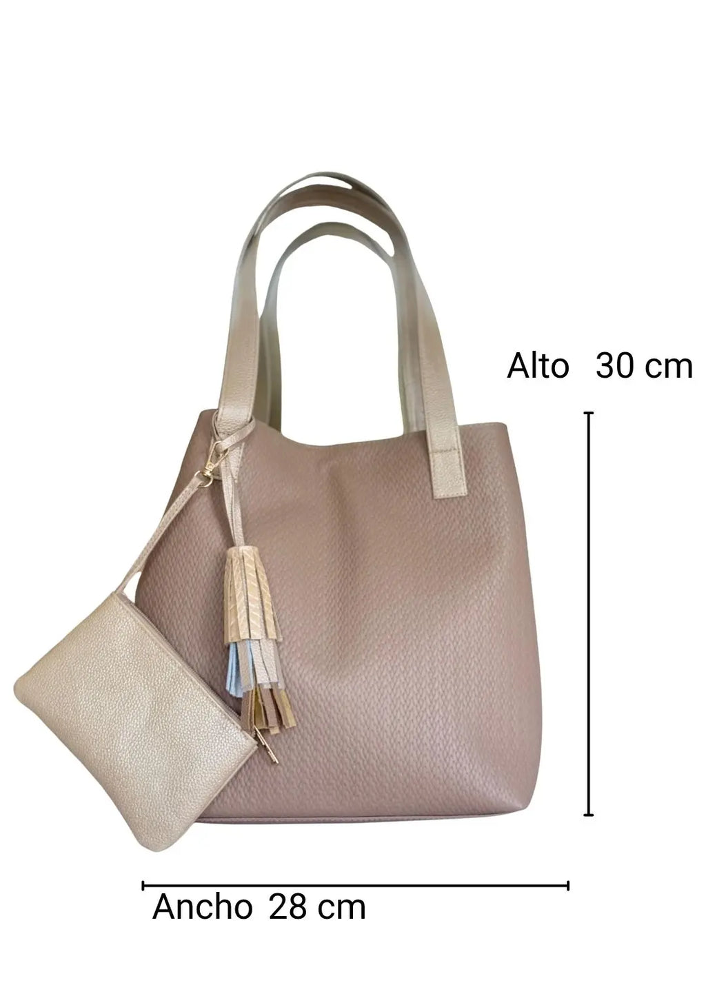 Cartera en cuero con monedero